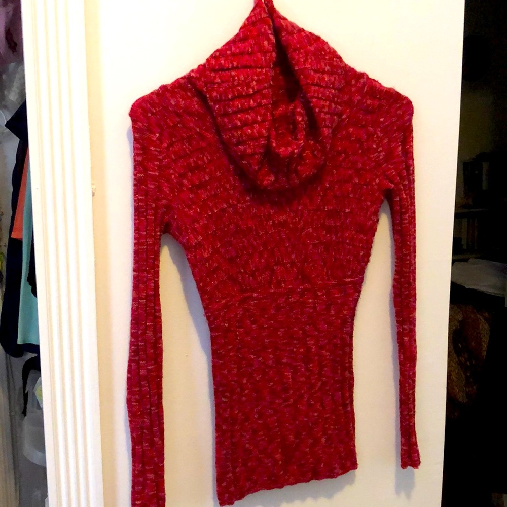 Red festive turtleneck